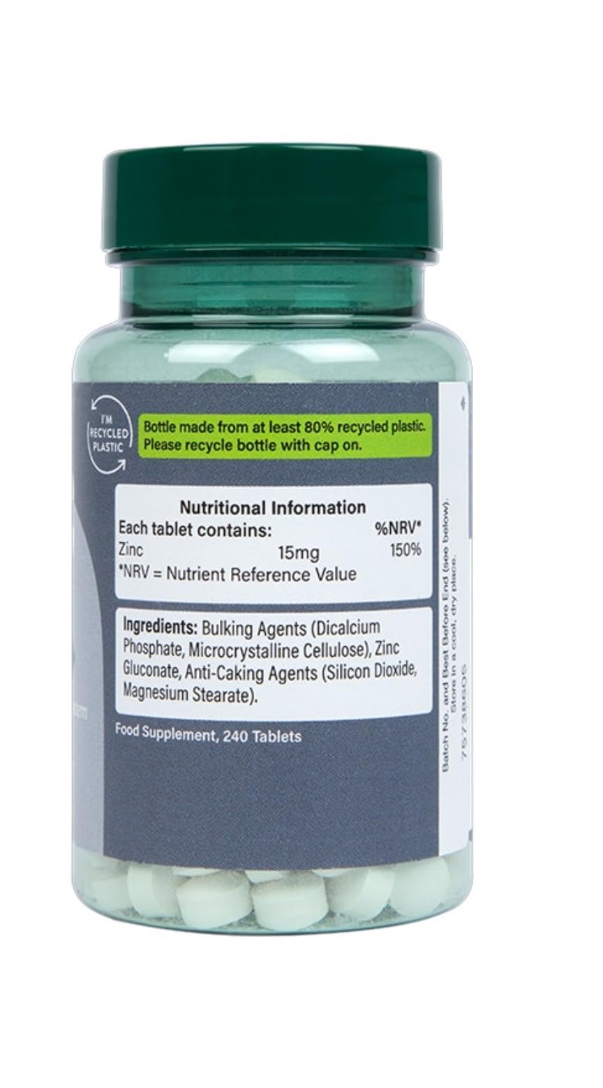 Generic Holland and Barrett Zinc 15mg Immunity Supplement Tablets 240