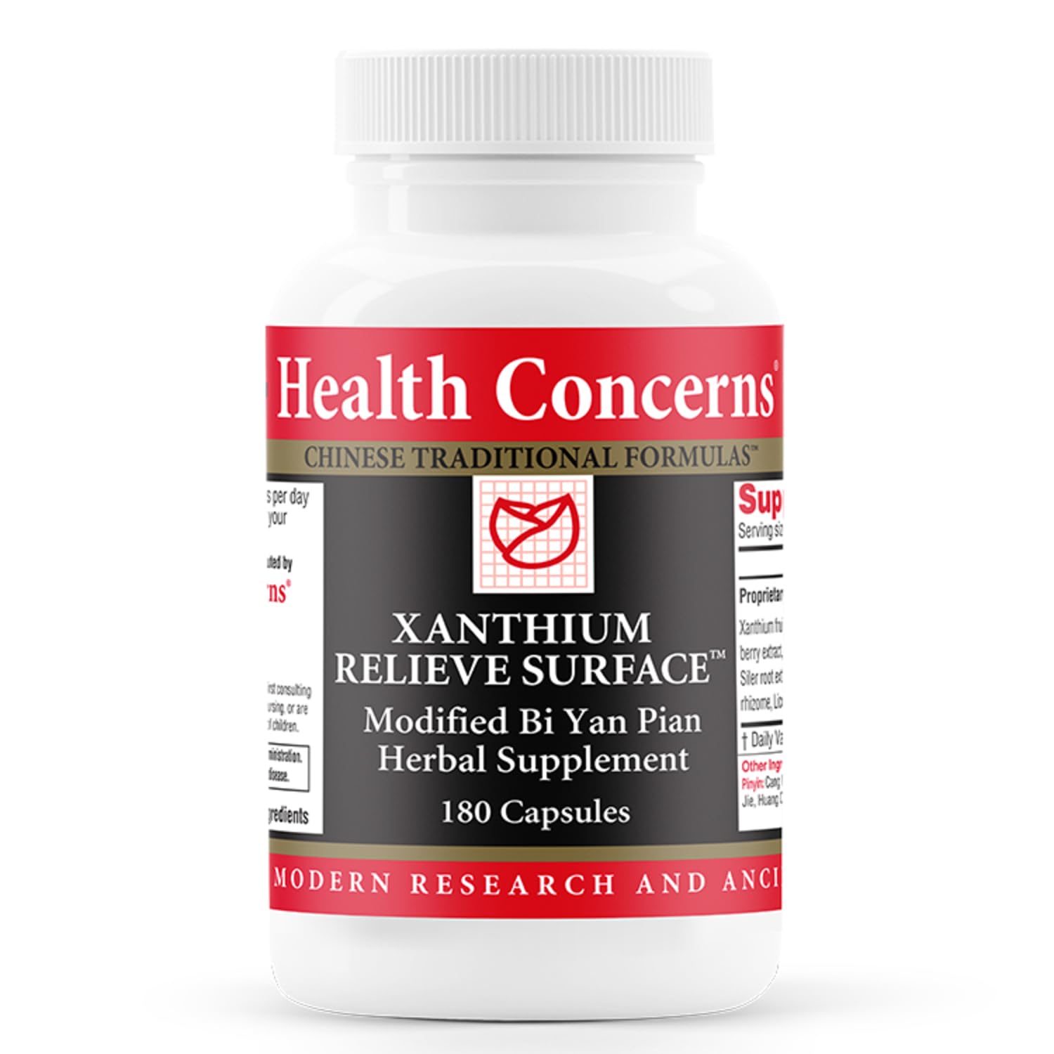 Health Concerns Xanthium Relieve Surface Sinus Relief & Seasonal Allergy Support Bi Yan Pian Chinese Herbal Formula 180 Capsules