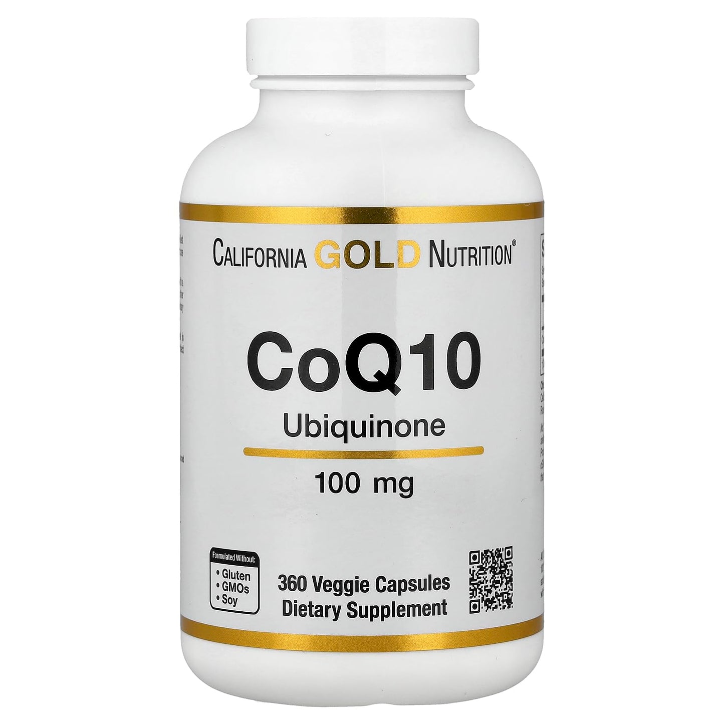 Lake Avenue CoQ10 Nutrition Ubiquinone Supplement 100 mg Gluten Free, Non-GMO Capsule, 360 Veggie Capsules