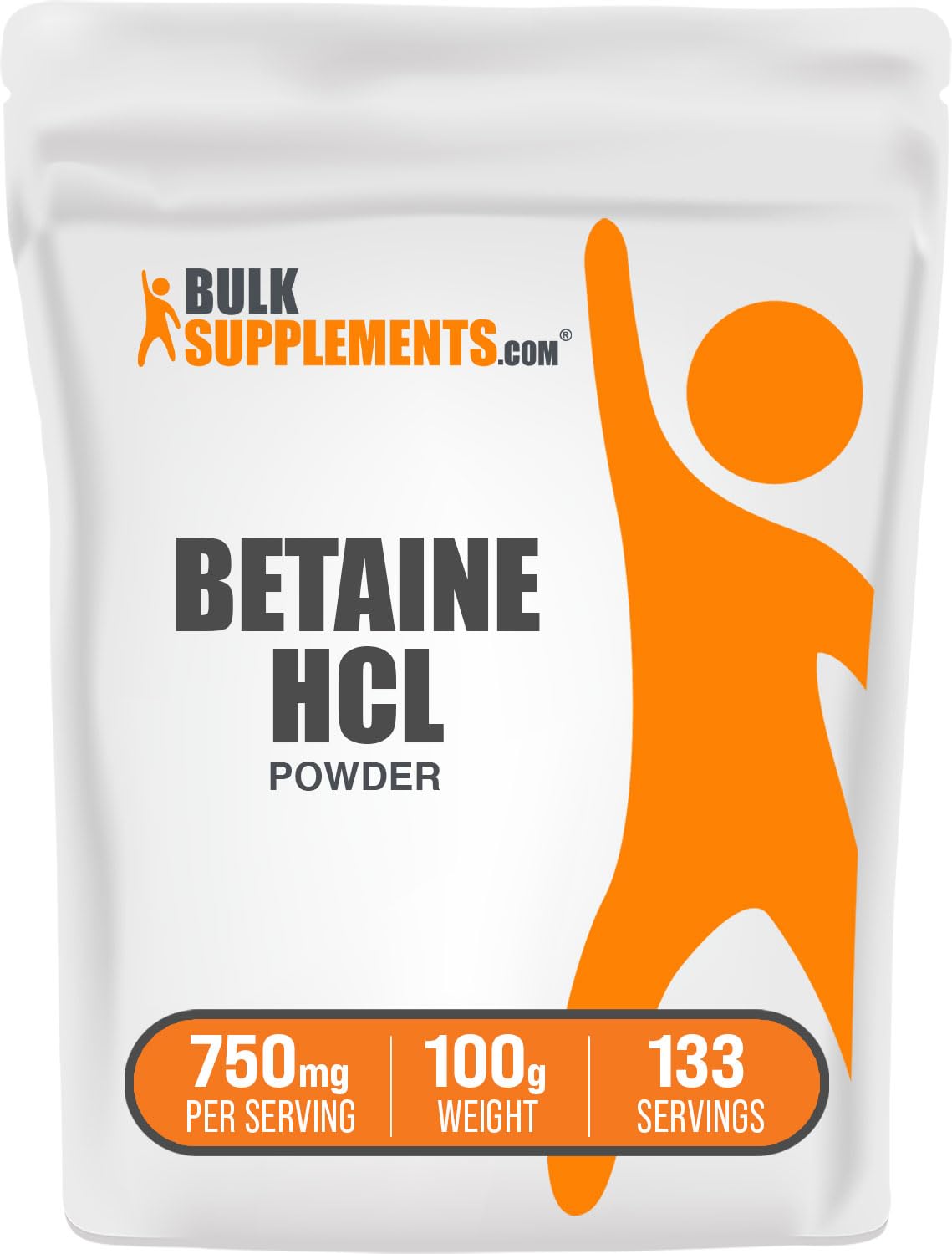 BulkSupplements Betaine HCl Powder 3.53 oz