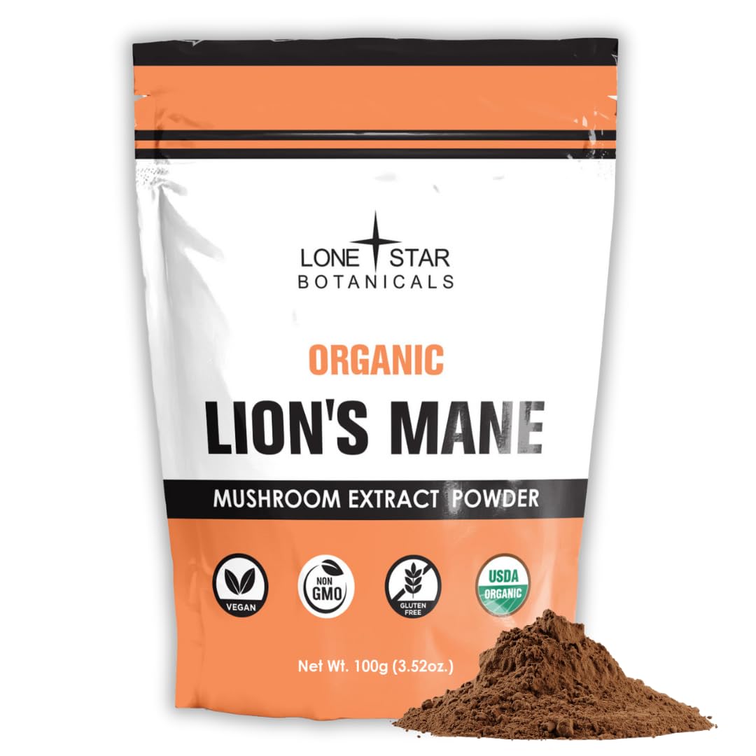 Lone Star Botanicals Lion’s Mane Mushroom Extract Powder, 3.7 Ounce