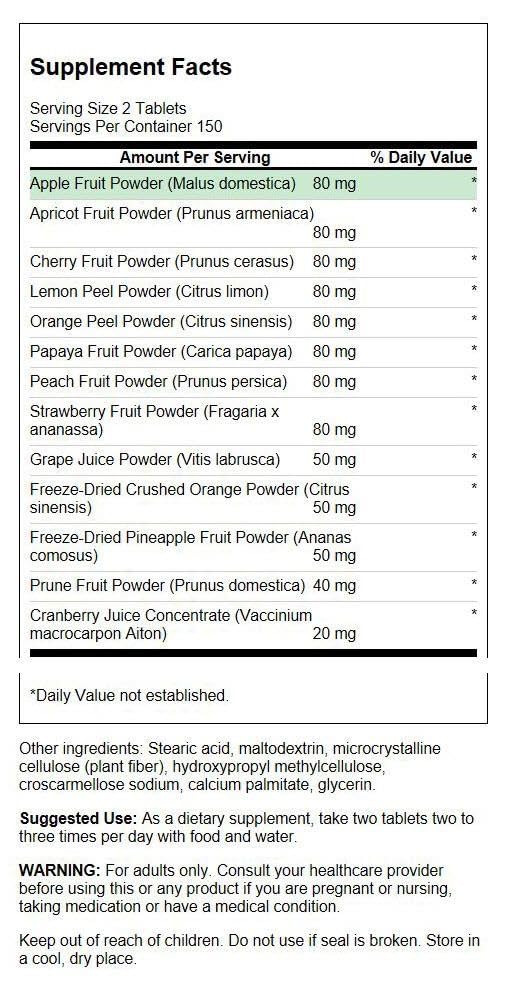 Swanson Fruit4Life 300 Tablets