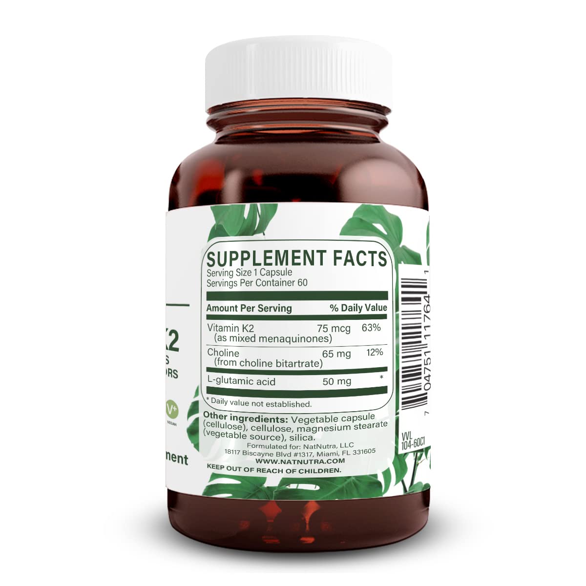 Natural Nutra Full Spectrum Vitamin K2 Supplement Capsule 180