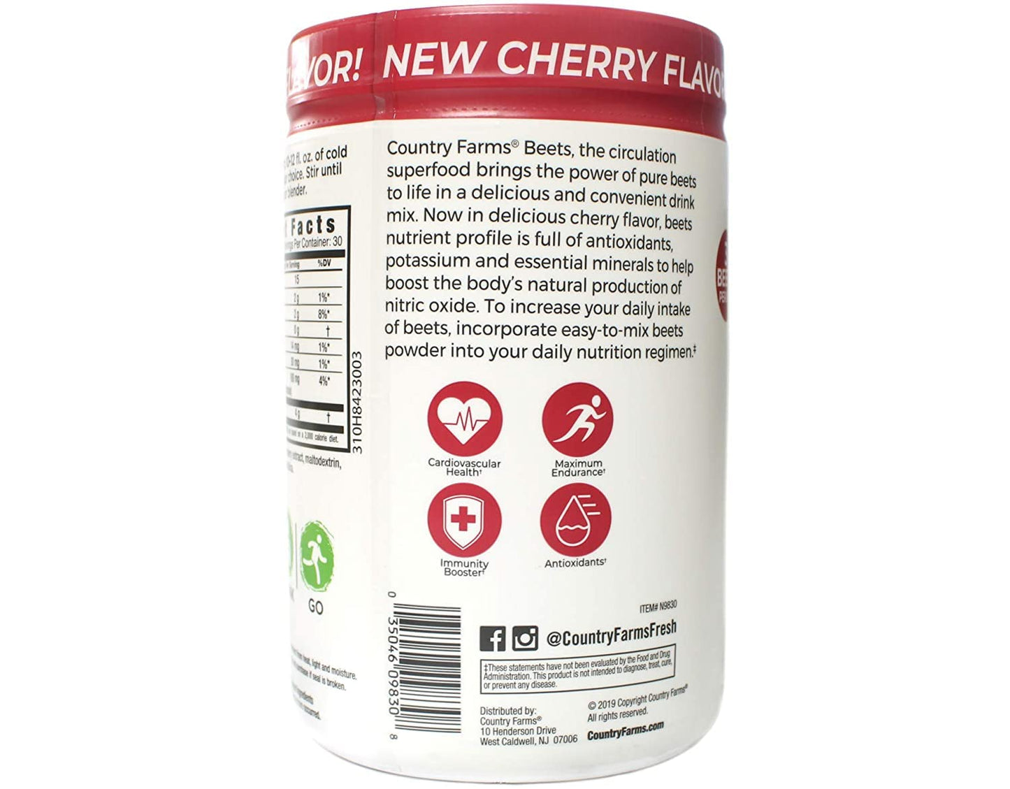 Country Farms Bountiful Beets Circulation Superfood Powder 84.8 oz