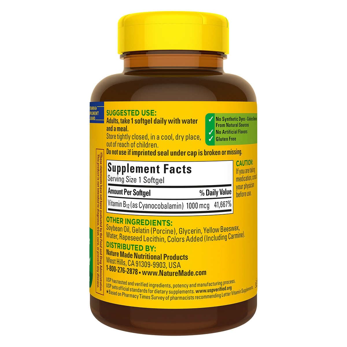 Nature Made Vitamin B12 1000 mcg Tablets, 400-count
