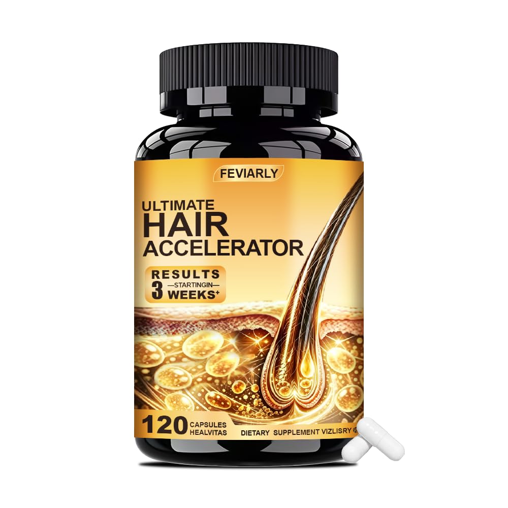 Feviarly Hair Growth Capsules with Biotin Collagen and Keratin 120 Count