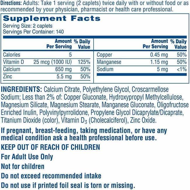 Elesbão 22 Cita Maximum Plus Calcium Citrate + D3 Tablet, 280 Count