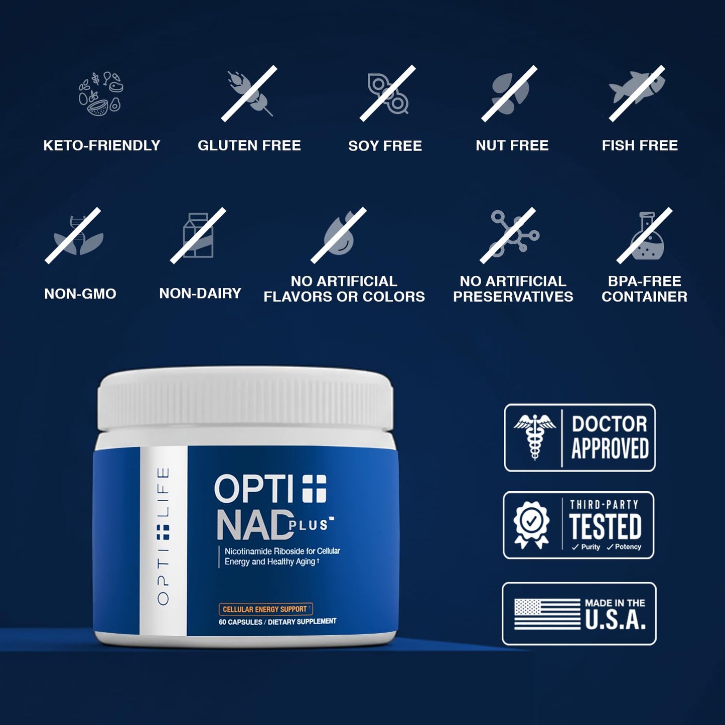 Opti + Life NAD Plus Capsules 60 Capsules