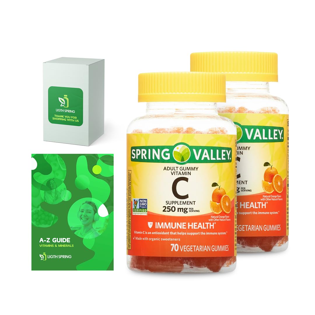 LightSpring Vegetarian Vitamin C Gummies for Adults 70 Count