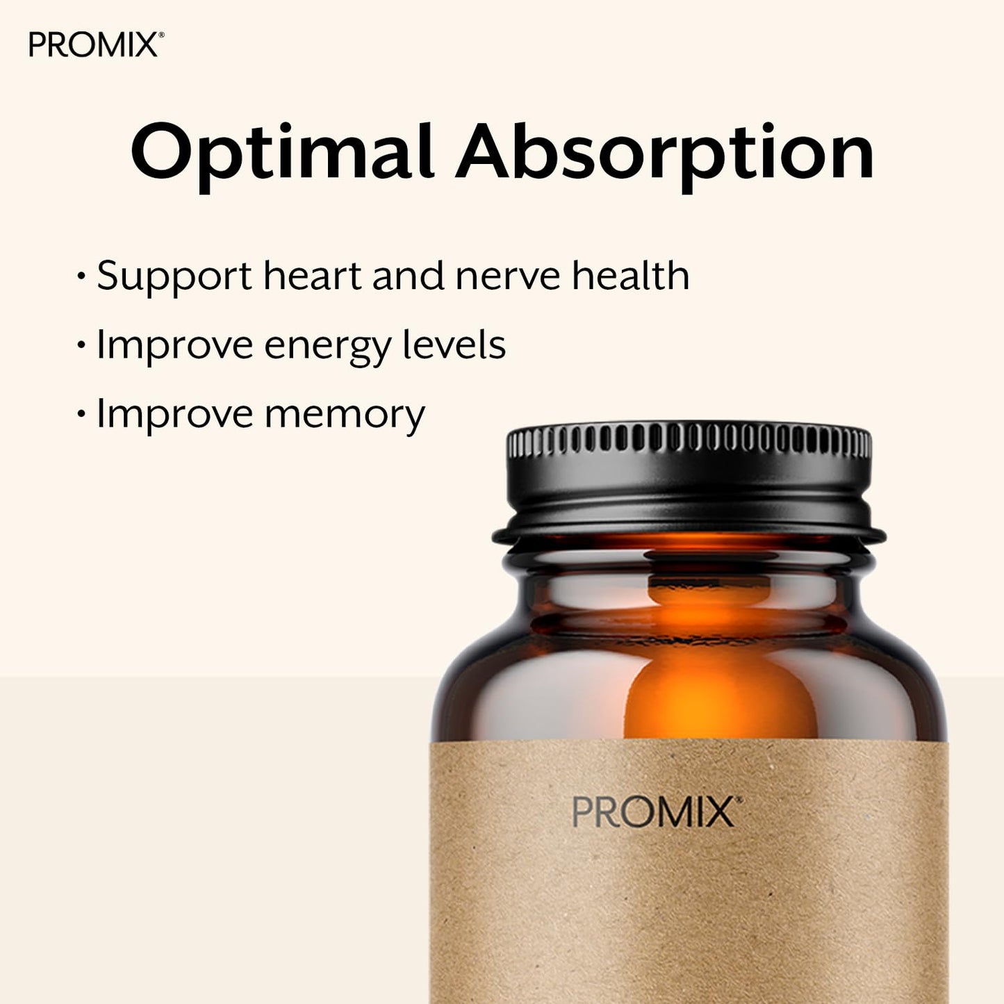 ProMix Nutrition Vitamin B12 1000mcg Capsule Supplement, 90 Count