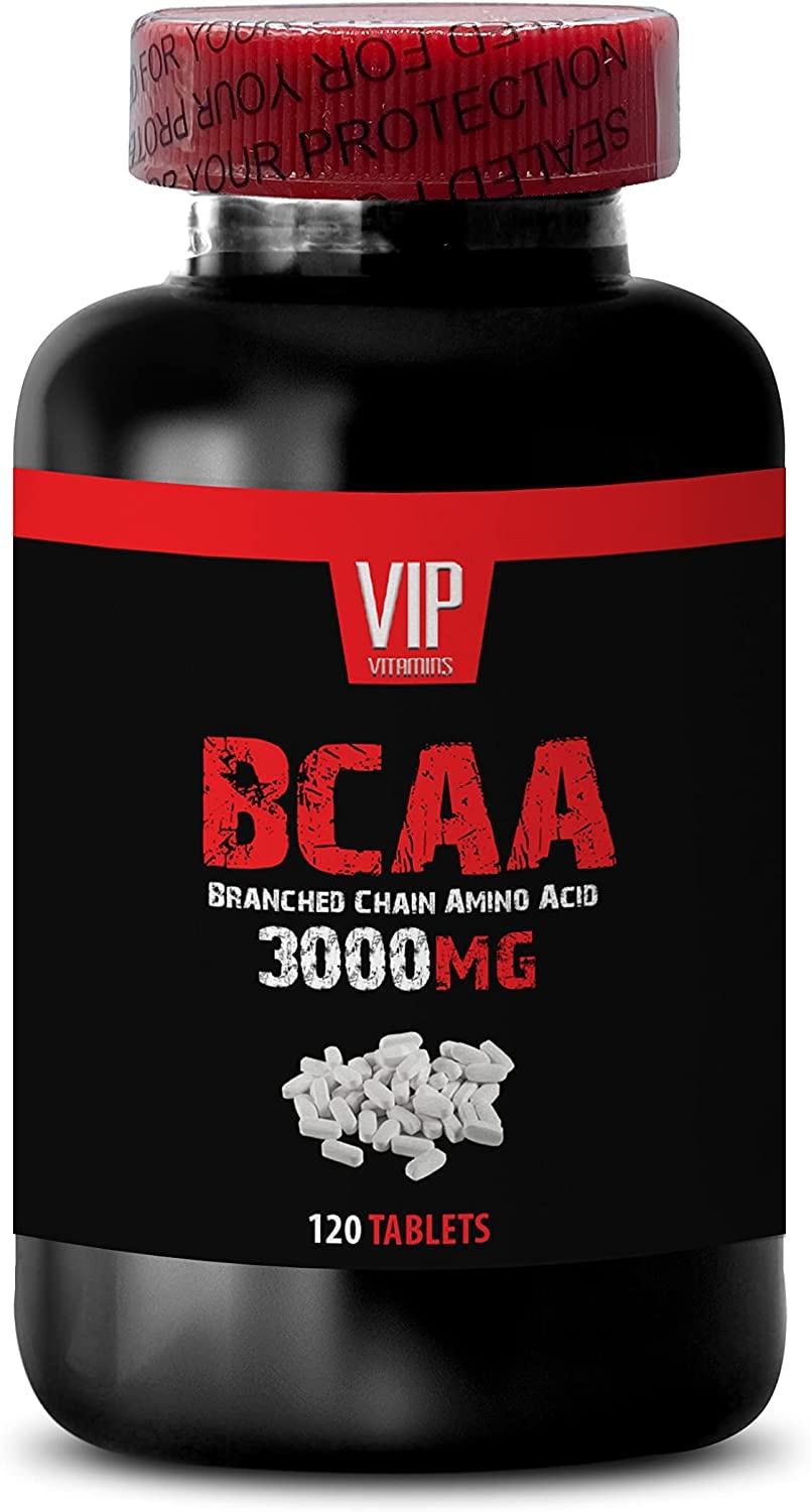 VIP Supplements BCAA 3000 mg Branched-Chain Amino Acids Tablets, 120 Count