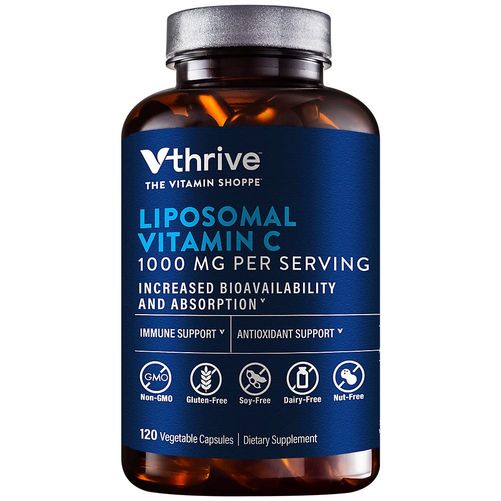 Vthrive Liposomal Vitamin C for Immune Support 1000 mg Capsule, 120 Vegetarian Capsules