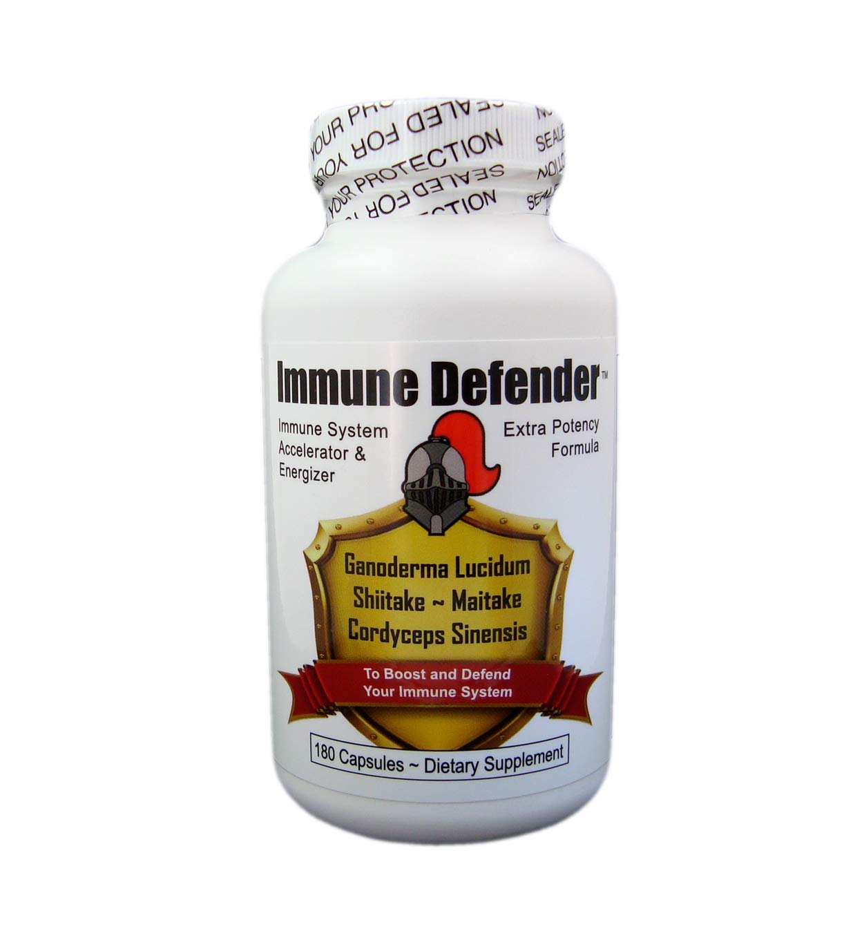 NaturalyPure Serious Immune Booster with Ganoderma Lucidum, Shiitake, Maitake & Cordyceps Sinensis Capsules, 180 Count
