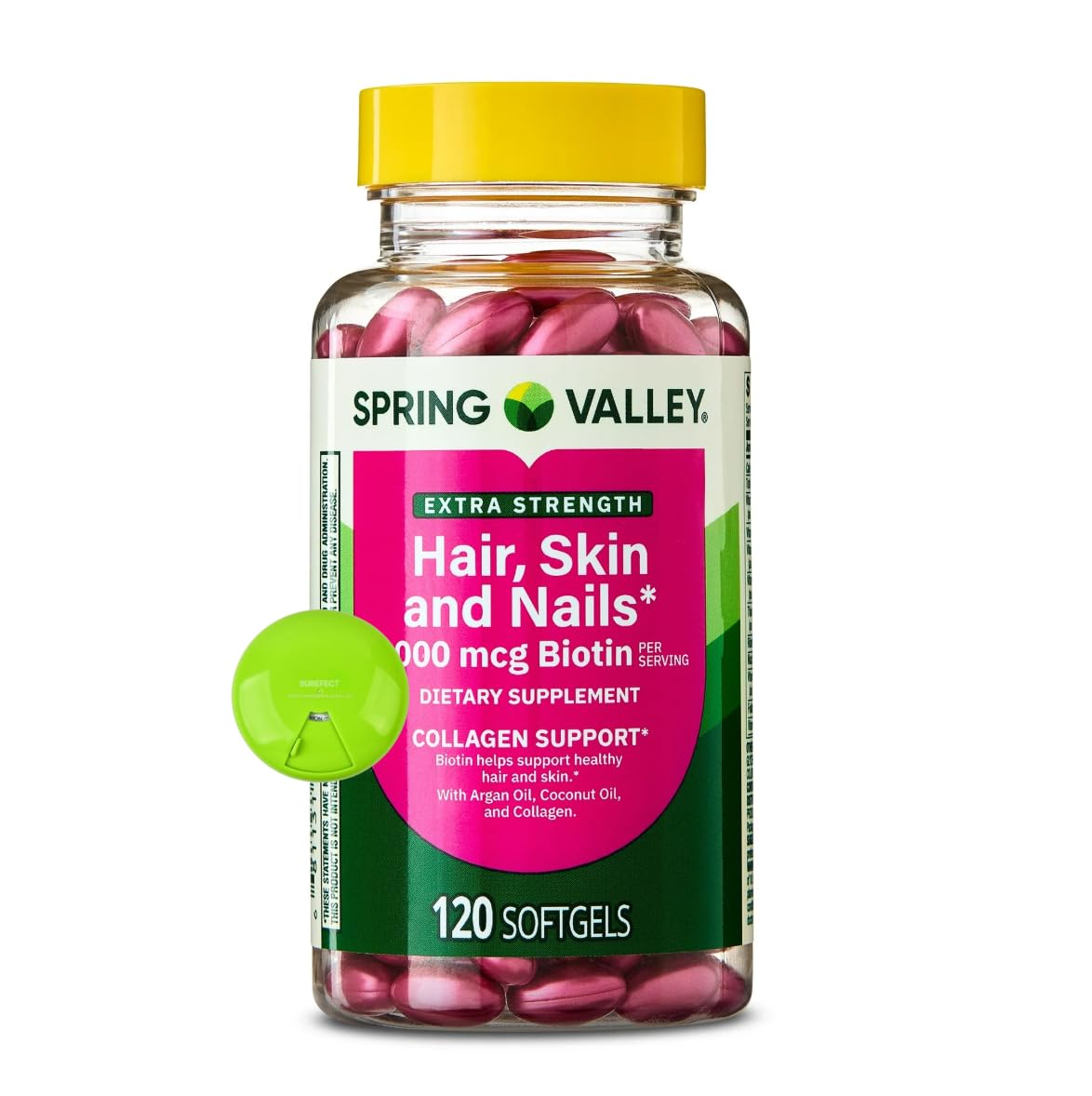 SUREFECT Spring Valley Extra Strength Hair Skin & Nails Collagen Support Softgels, 120 Count