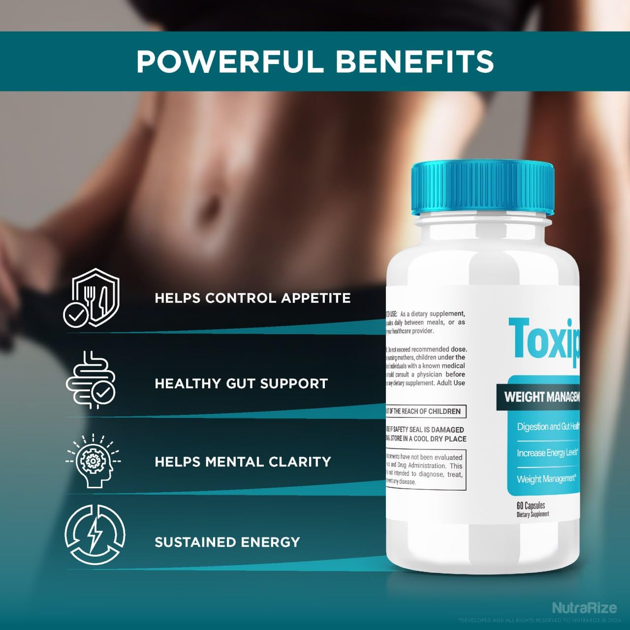 NutraRize Toxipure Weight Loss Pills Capsule 120 Capsules