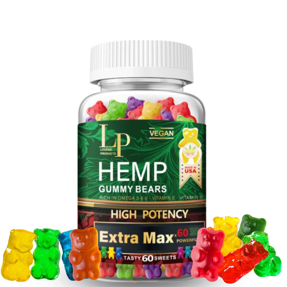 Legend Products High Potency Hemp Gummies for Restful Sleep, Calm, Inflammation, Pain Gummy 1 Count