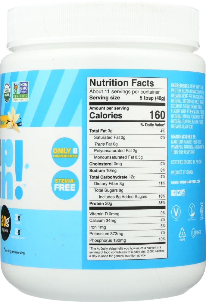 Hemp Yeah! Plant Protein Powder Vanilla, 1