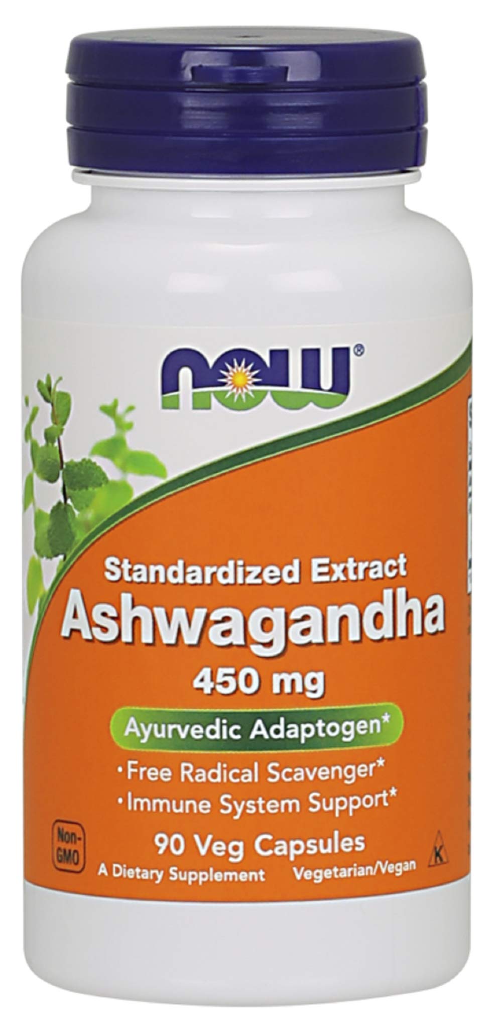 NOW Foods Ashwagandha Extract 450 Milligrams Veg Capsules 180 Count
