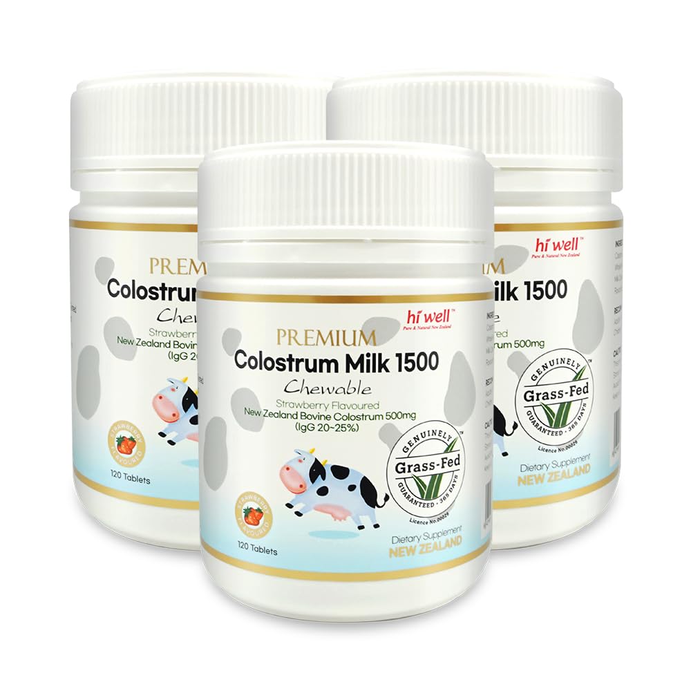 Hi Well Premium Grass-Fed Colostrum 1500 Chewable 360