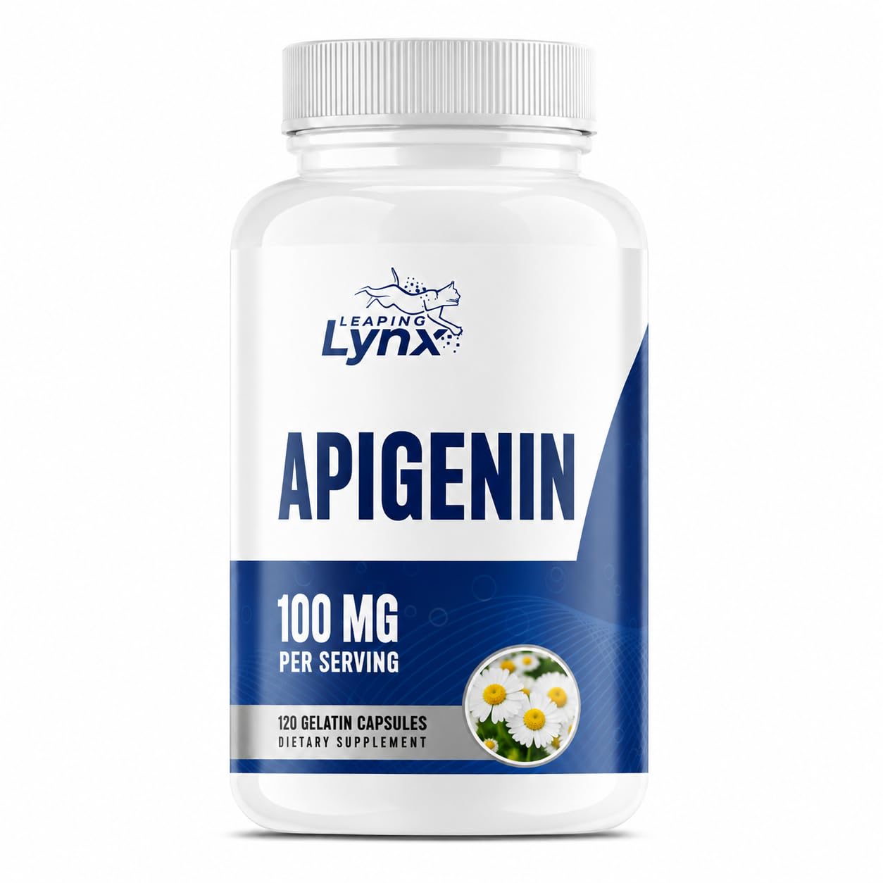 Leaping Lynx Apigenin 100 mg Per Serving (50 mg Per Capsule) Powder 12.5 oz