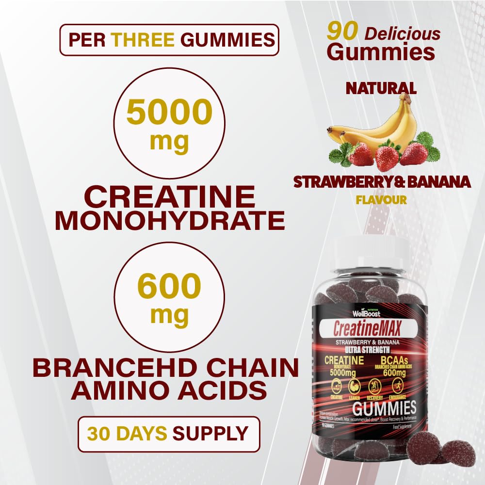 WellBoost Creatine MAX Gummies 90 Gummies