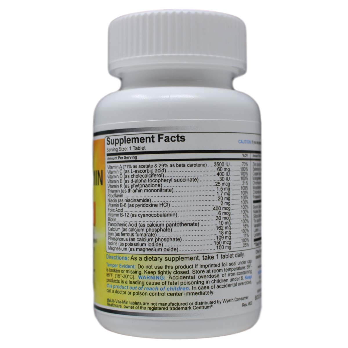 Wonder Laboratories Multi-Vitamin Multi-Mineral Tablet, 30 Tablets