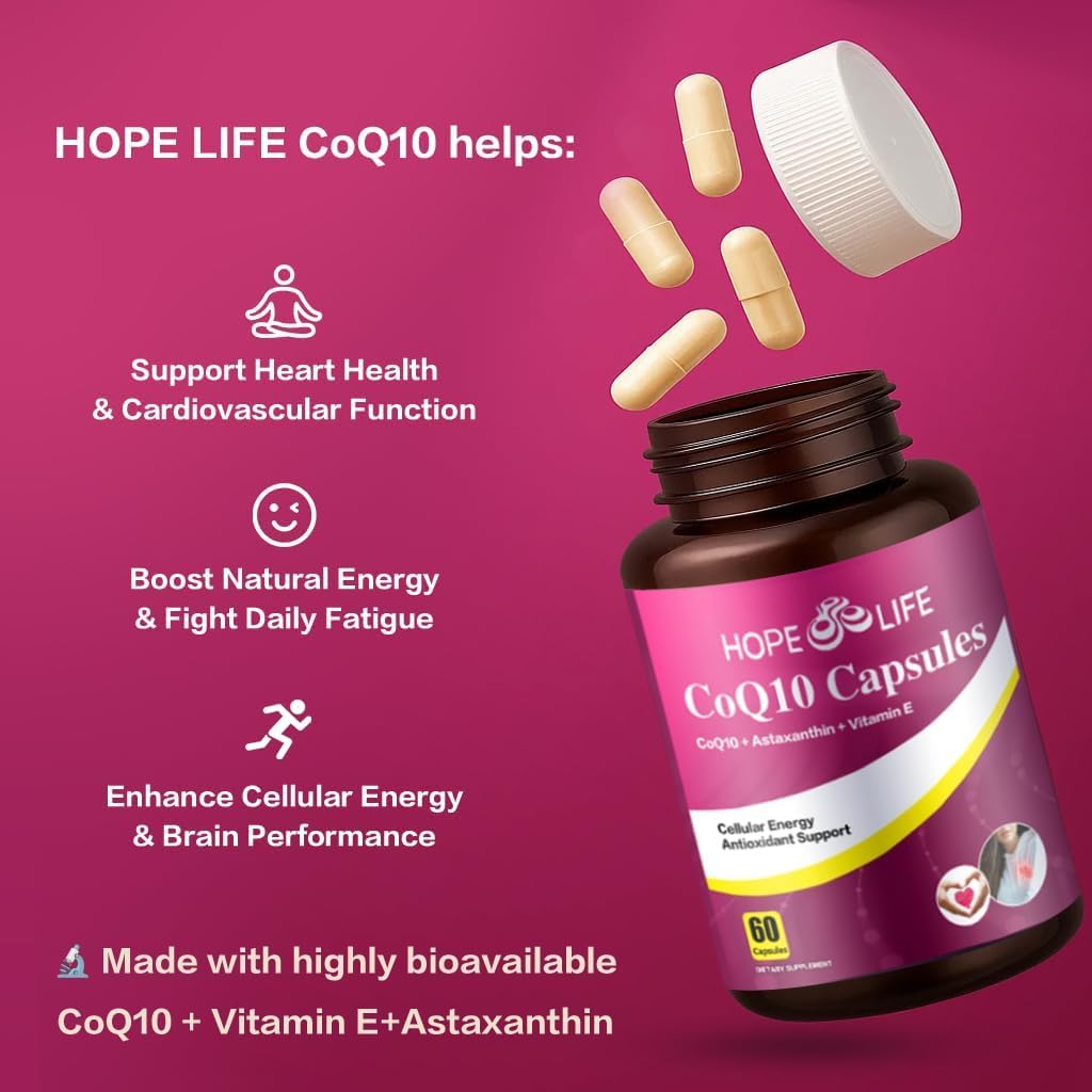 HOPE LIFE Coenzyme Q10 Capsules, 300 Capsules