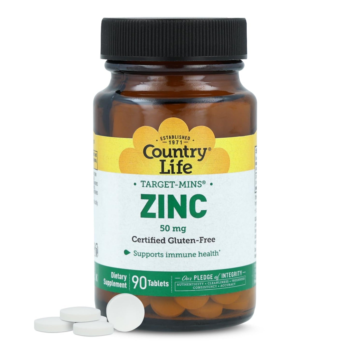 Country Life Target-Mins Zinc 50 mg Tablets 90 Count