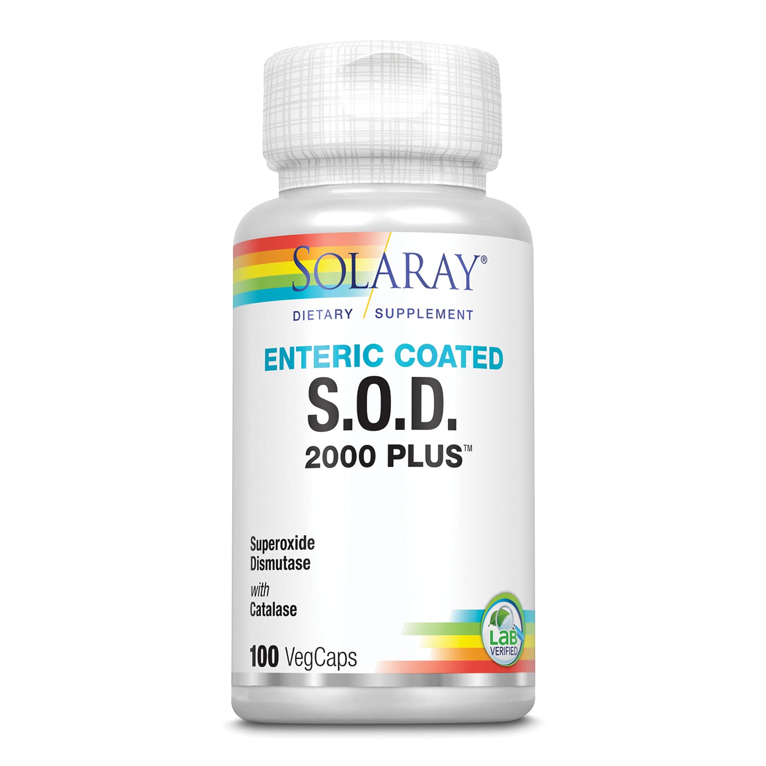 Solaray S.O.D. 2000 Plus Superoxide Dismutase (SOD) and Catalase Antioxidant Supplement Capsule, 100 Count