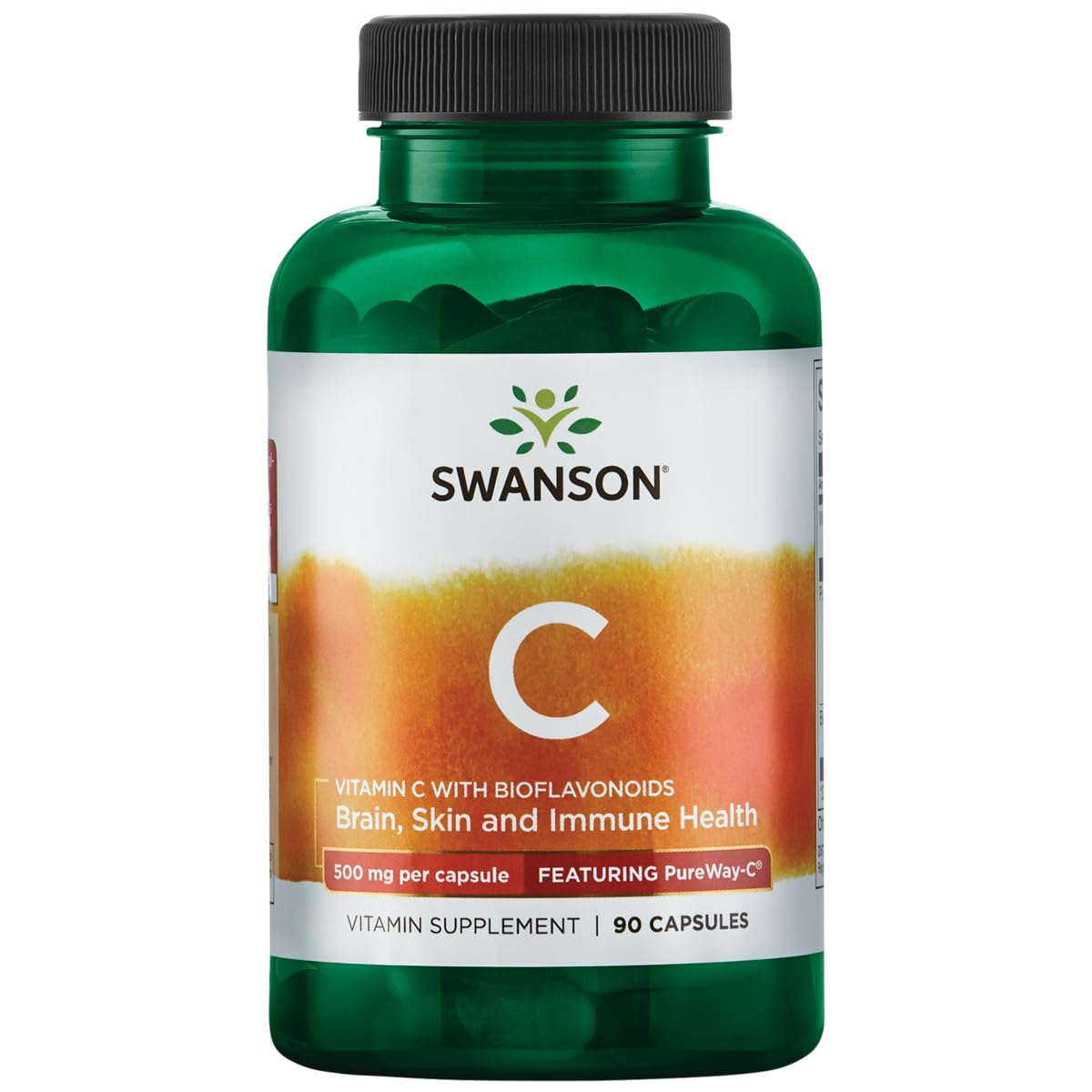 Swanson PureWay-Vitamin C 500 mg with Bioflavonoids, 90 Capsules