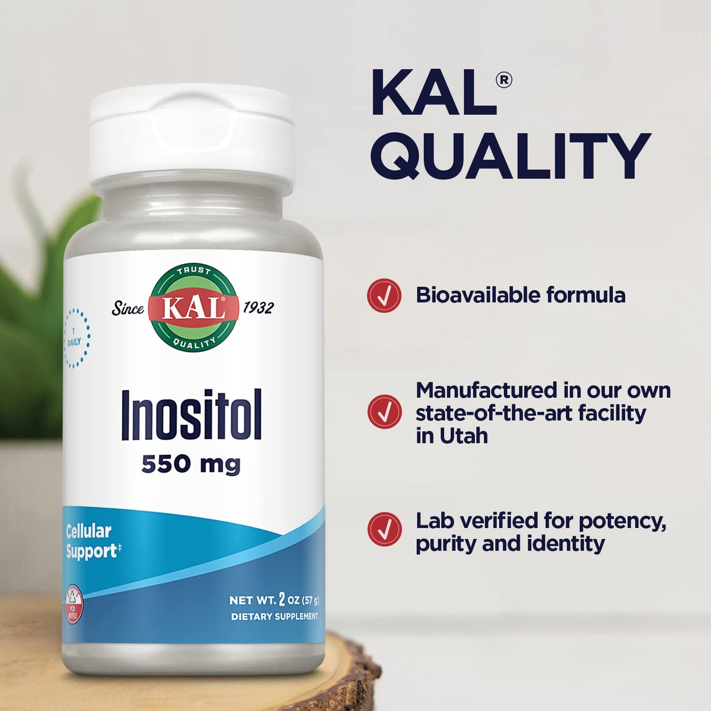 KAL Inositol Powder 550mg, 2 oz