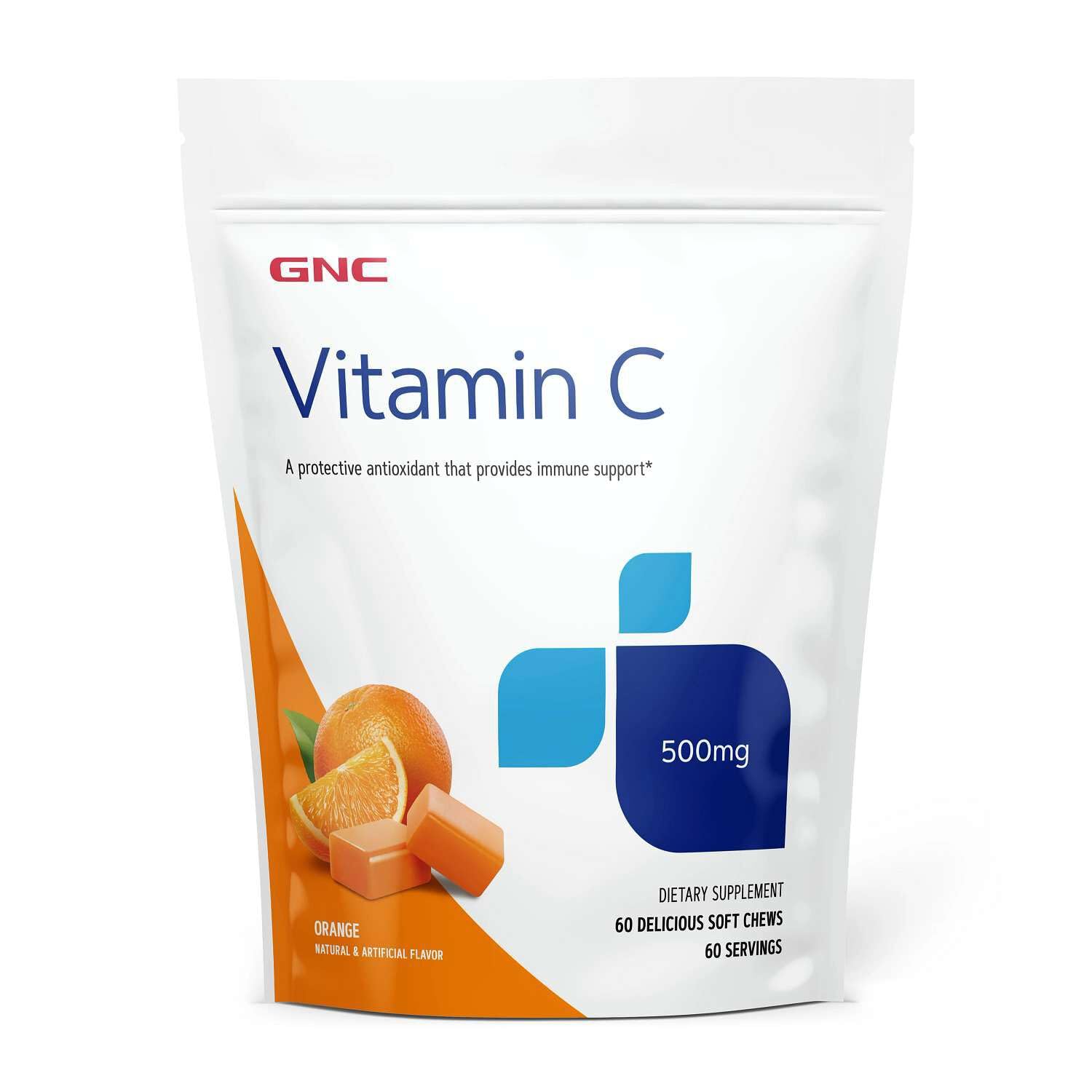 GNC Vitamin C 500mg Chewable, 60 Chews
