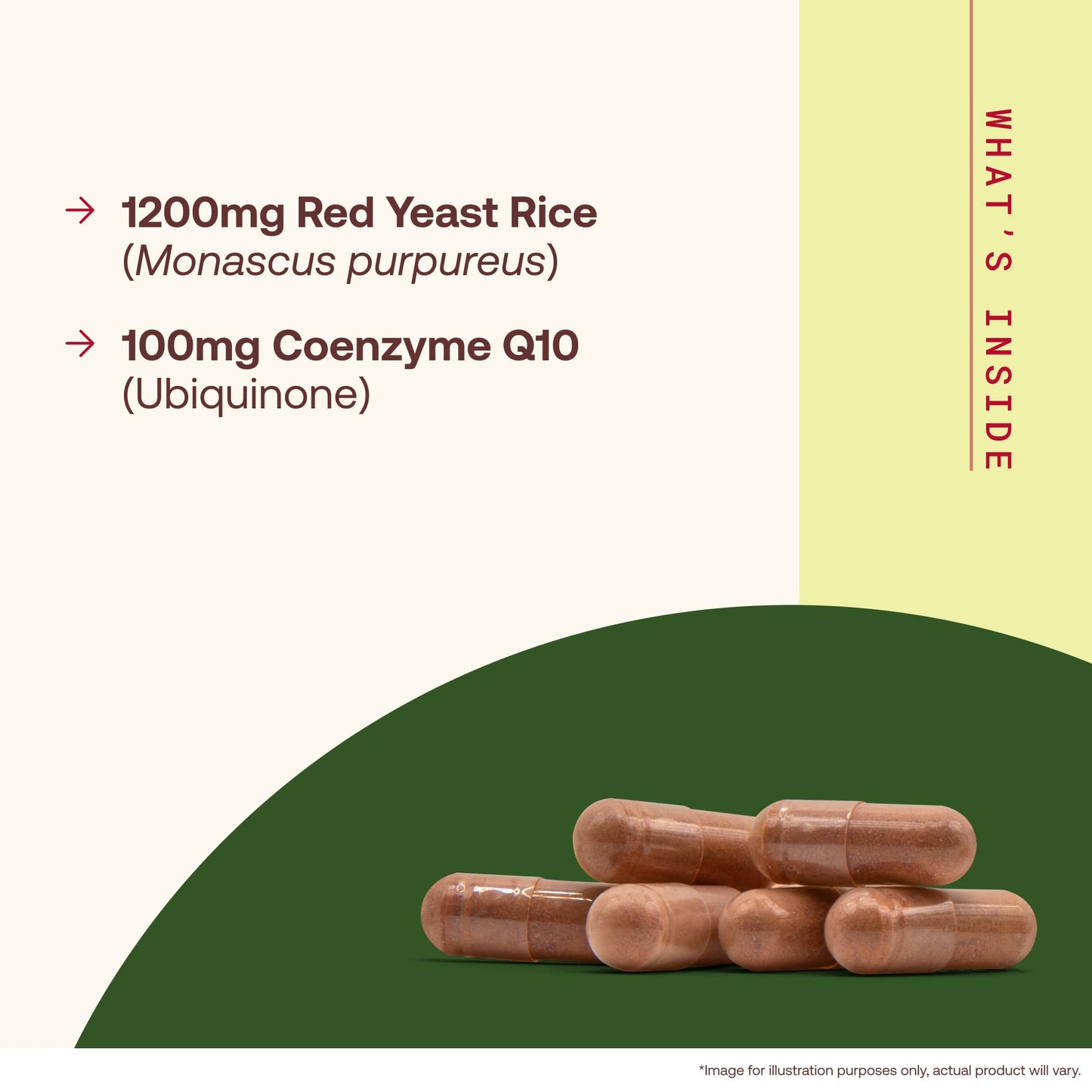 Jarrow Formulas Red Yeast Rice 1200 mg with CoQ10 100 mg (Q10) Capsules 120
