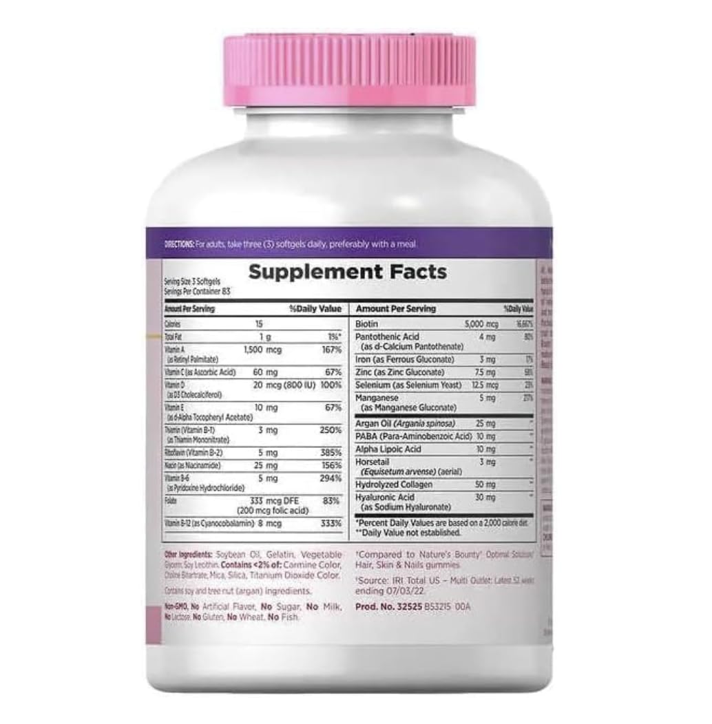 Generic Bestdeal Natural Hair Skin and Nails Biotin 5000 mcg Extra Strength Softgels 250 Count