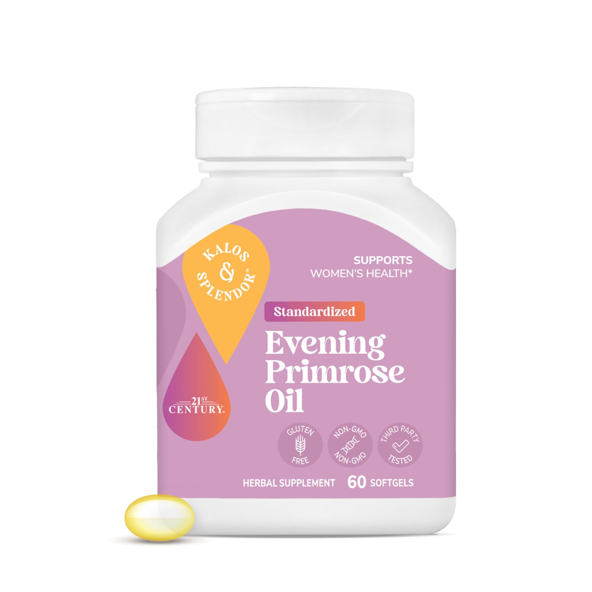 Kalos and Splendor Evening Primrose Oil Softgels, 60 Count