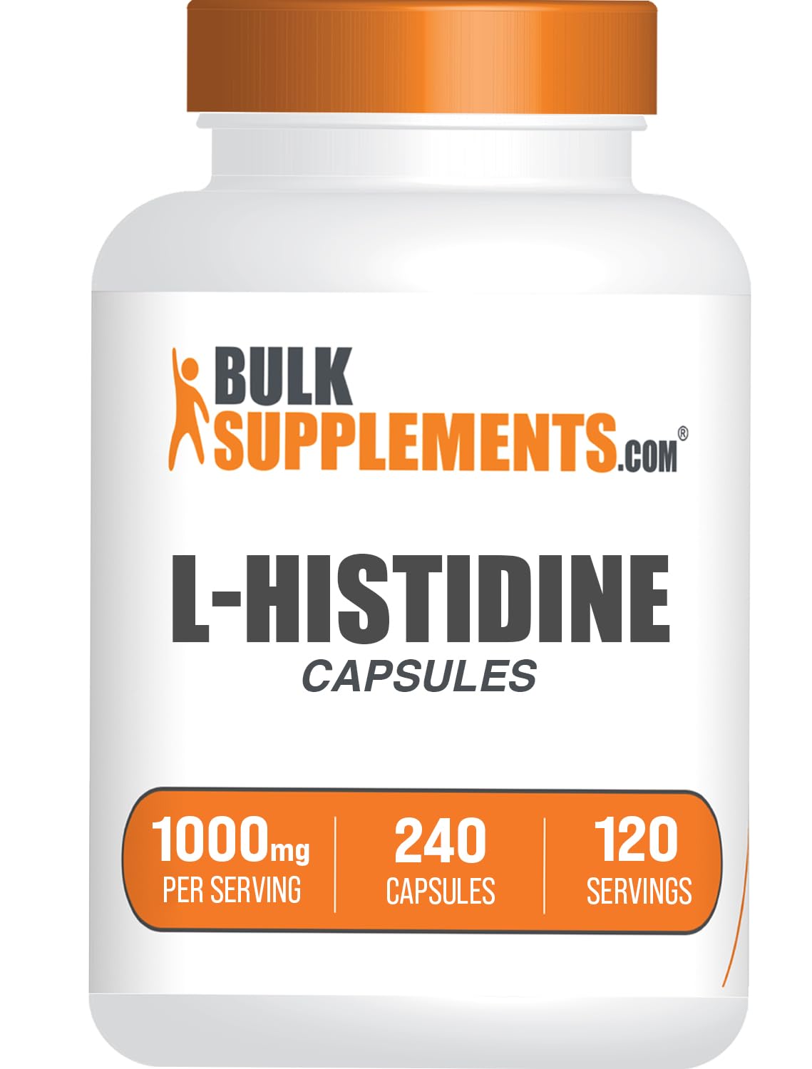 BulkSupplements L-Histidine Capsules, 240 Count