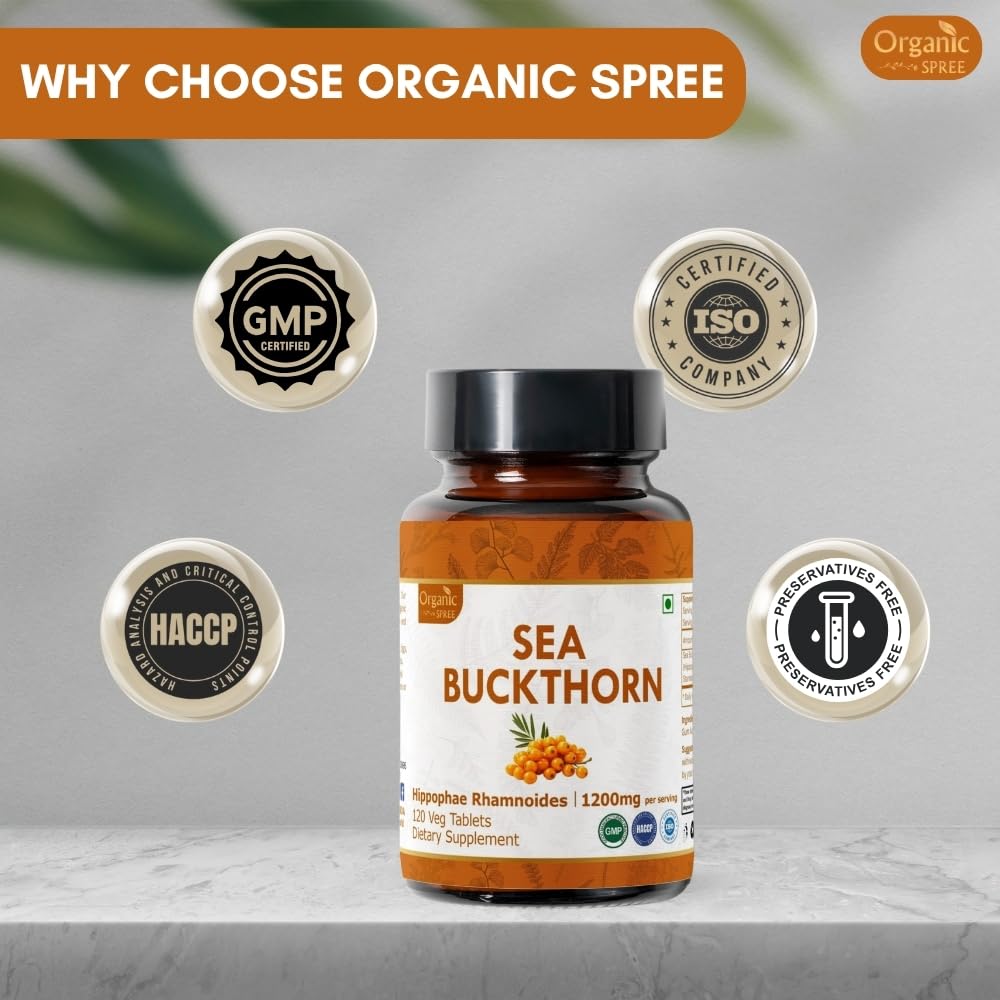 Organic Spree Manjistha & Sea Buckthorn Supplement Tablets, 240