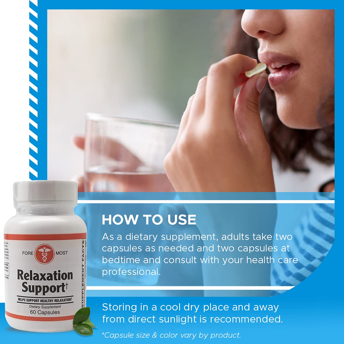 Holistic Health Relaxation Support Magnesium Citrate Capsules, 60 Count