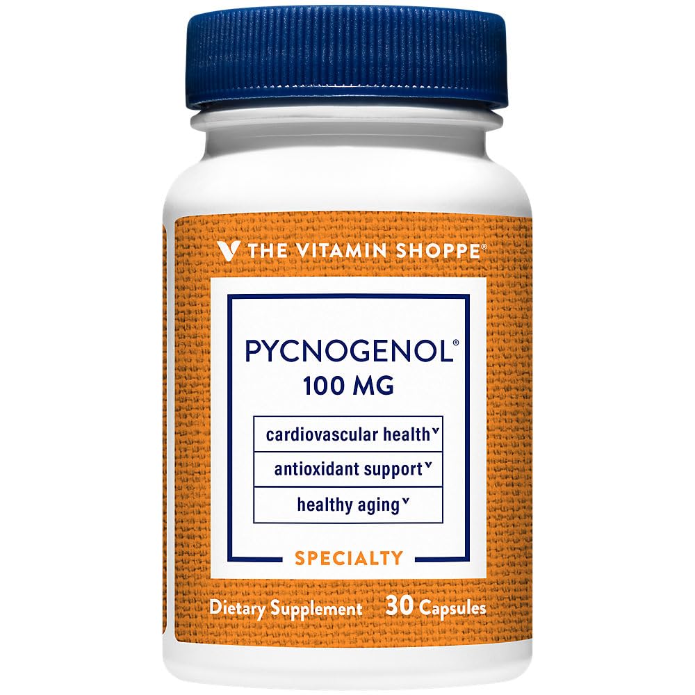 The Vitamin Shoppe Pycnogenol 100mg Capsules, 30 Count