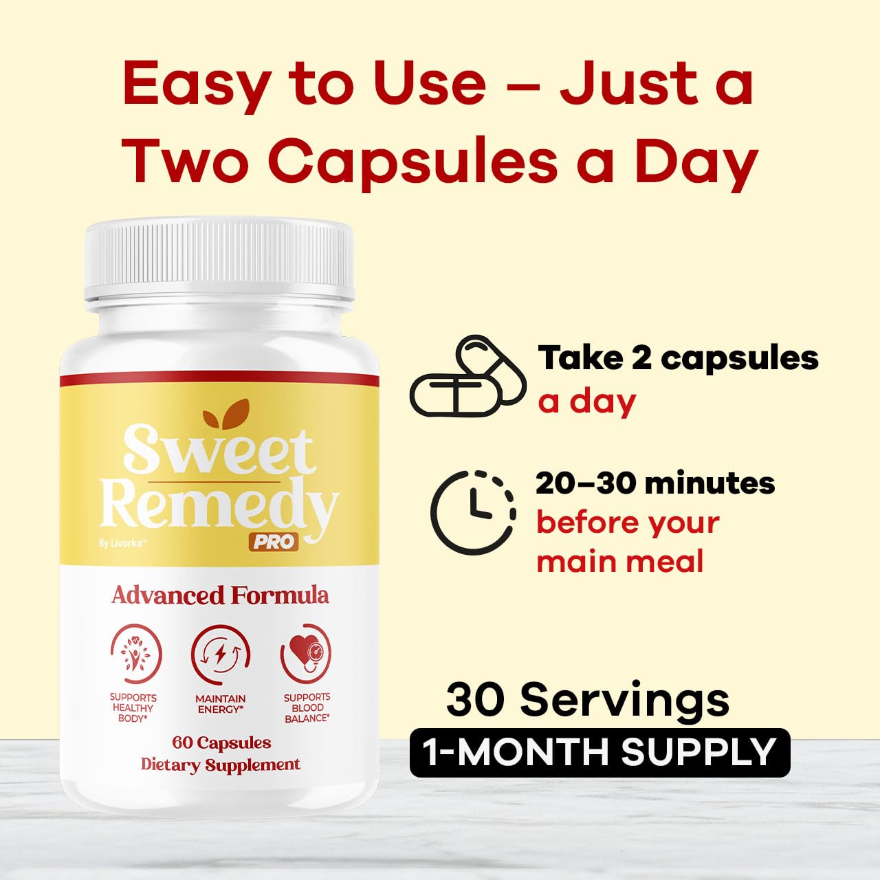 LIVORKA Sweet Remedy Pro Blood Support Capsules 180 Count