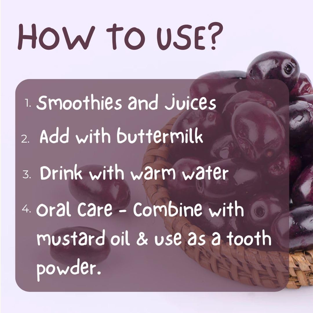PGM DISTRIBUTORS AyuraEarth Organic Jamun Seed Powder 1 Capsule
