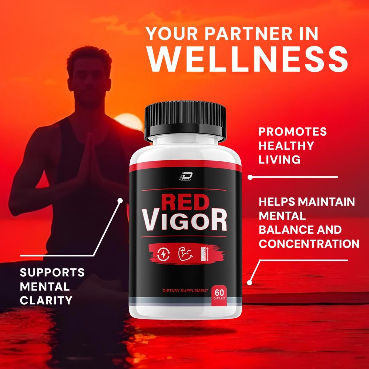 Indelo Red Vigor Capsule 120 Capsules