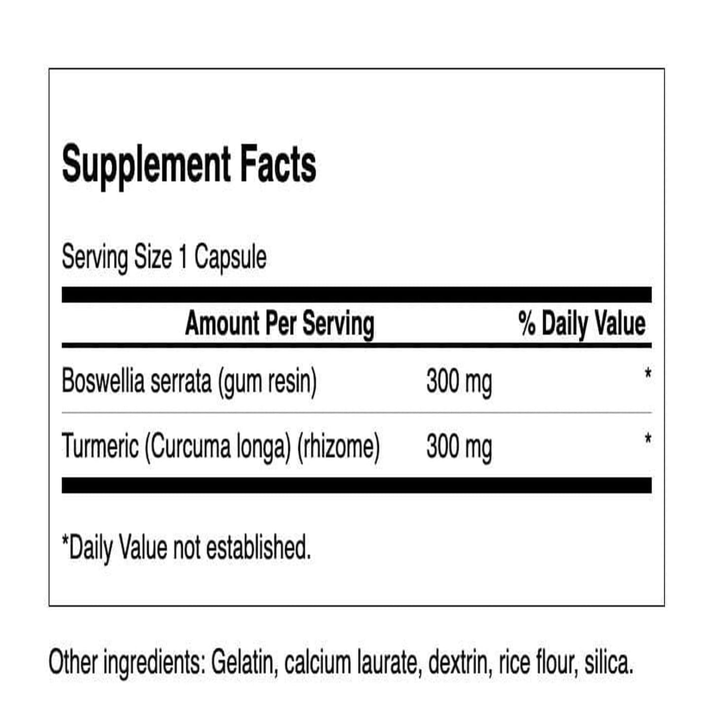 Swanson Full Spectrum Boswellia and Curcumin 60 Capsules