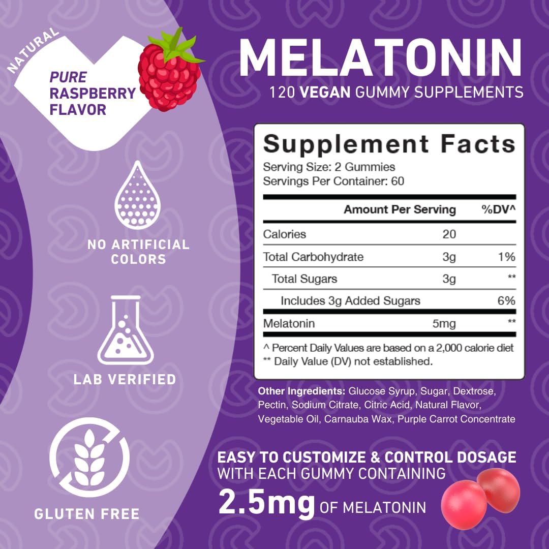 PUREFINITY Melatonin Gummies 5mg for Kids, 120 Count