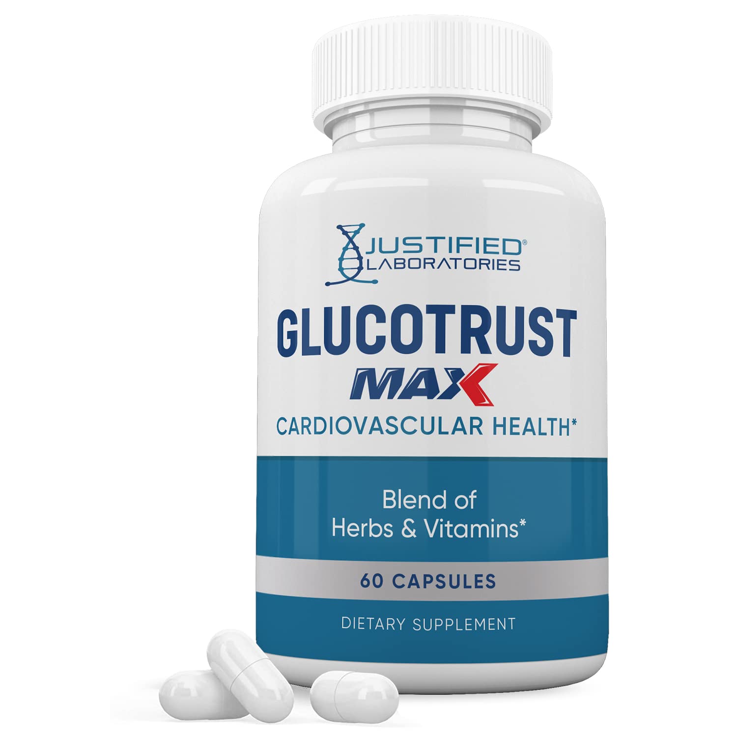 Justified Laboratories Glucotrust Max 1295MG Formula Supplement Capsule 60 Capsules