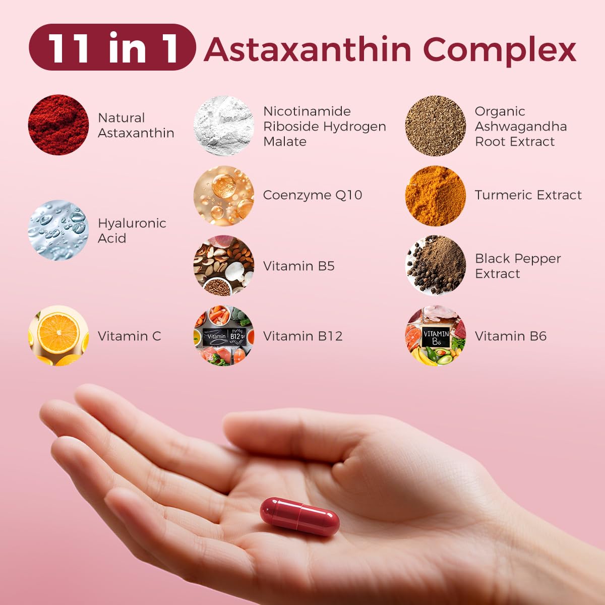 AiVital Astaxanthin 12mg from Microalgae Capsule, 60 Count