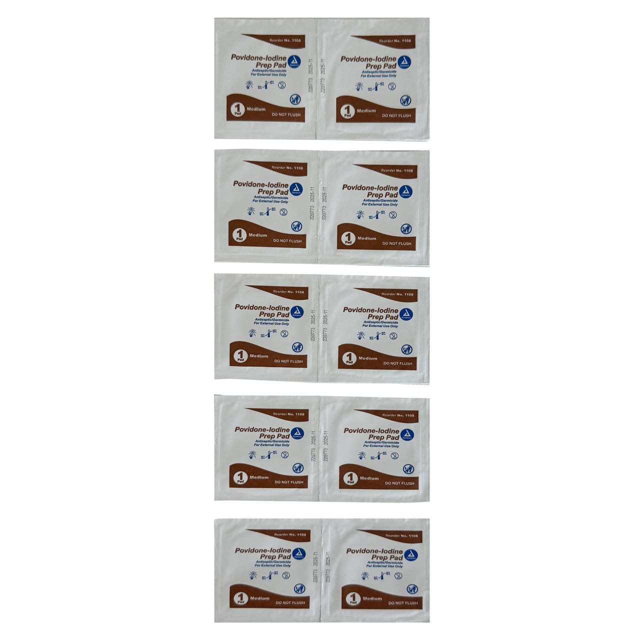 Rescue Essentials Iodine Prep Pads Powder, 10 Count