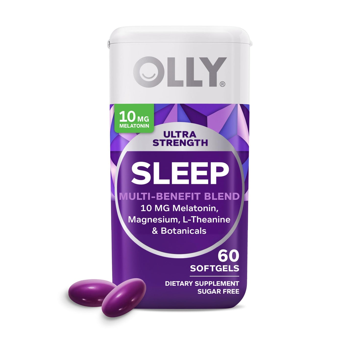 OLLY Ultra Strength Sleep Softgels with Melatonin, Magnesium & Botanicals 85 Softgels