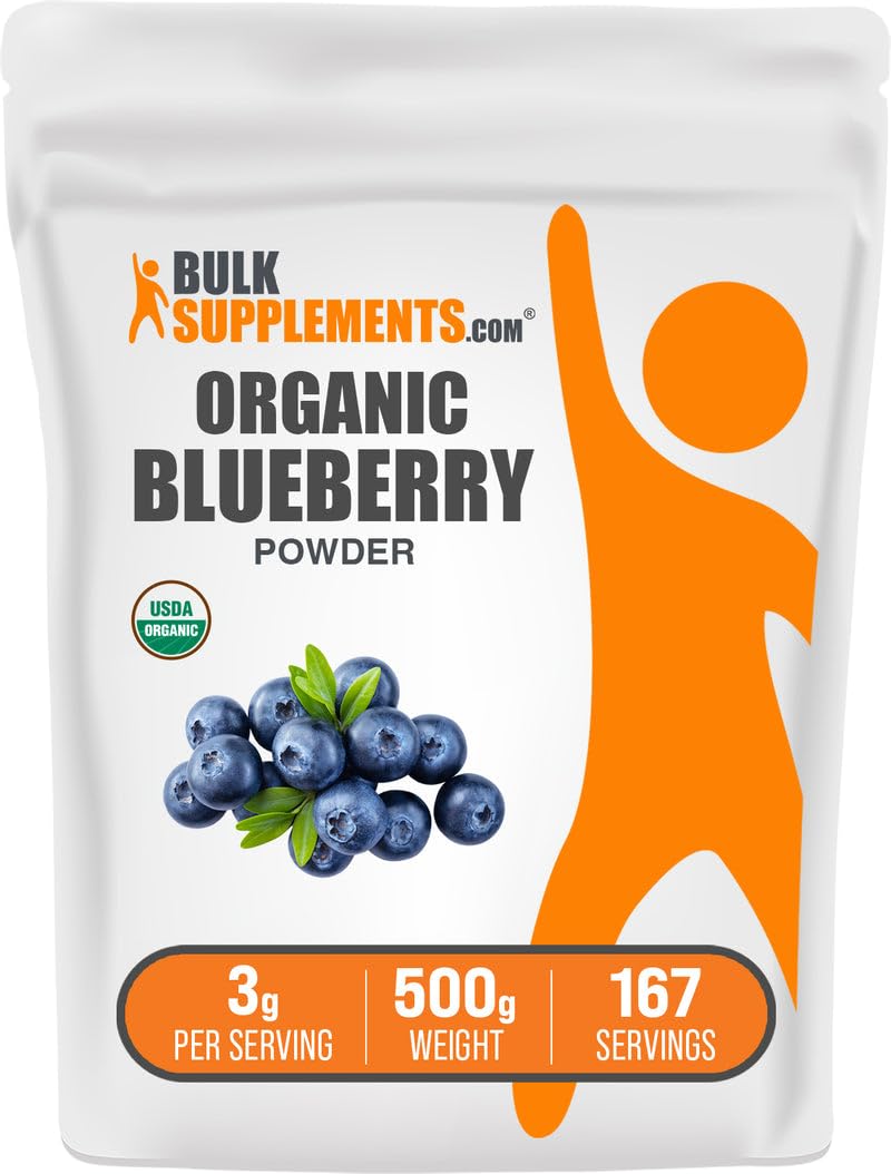 BulkSupplements Organic Blueberry Powder 17.6 oz