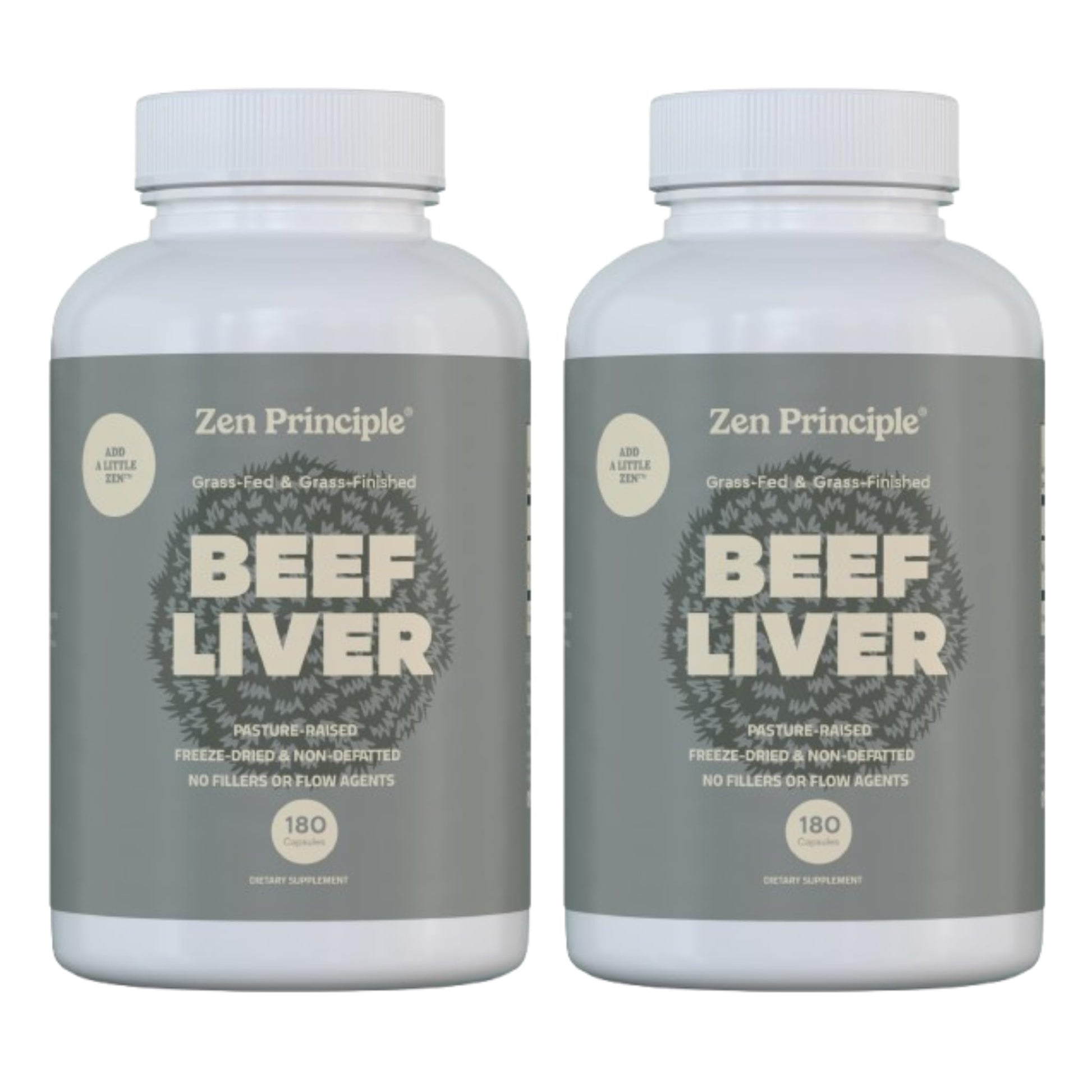 Zen Principle Ultra-Pure Desiccated Beef Liver, Grass-Fed & Finished New Zealand 360 Capsules